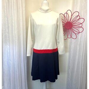 Malouf of Dallas Vintage Mod Go Go Dress MCM 60s 70s Gem Ladies MED USA made